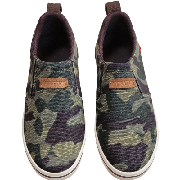 Xtratuf Women's Fishe Wear Leather Sharkbyte Deck Shoe Camo Print Size 7.5 EUC - Picture 1 of 12